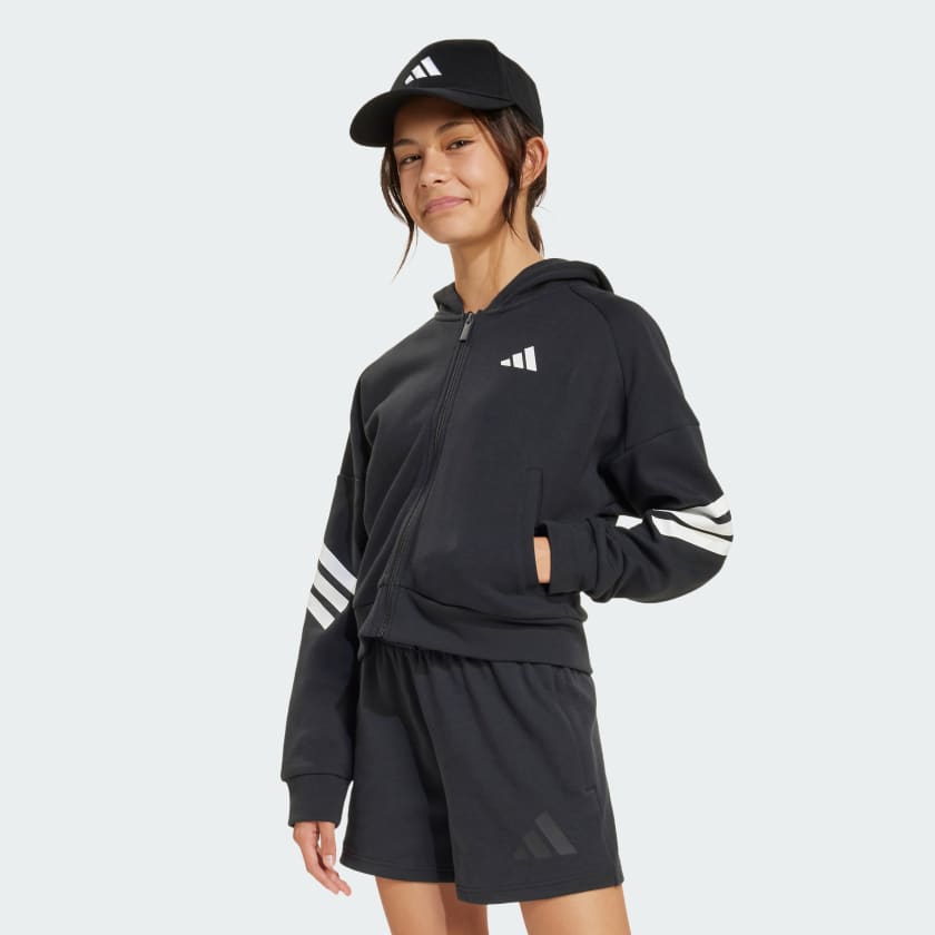 adidas Future Icons 3-Stripes Full-Zip Hooded Track Jacket