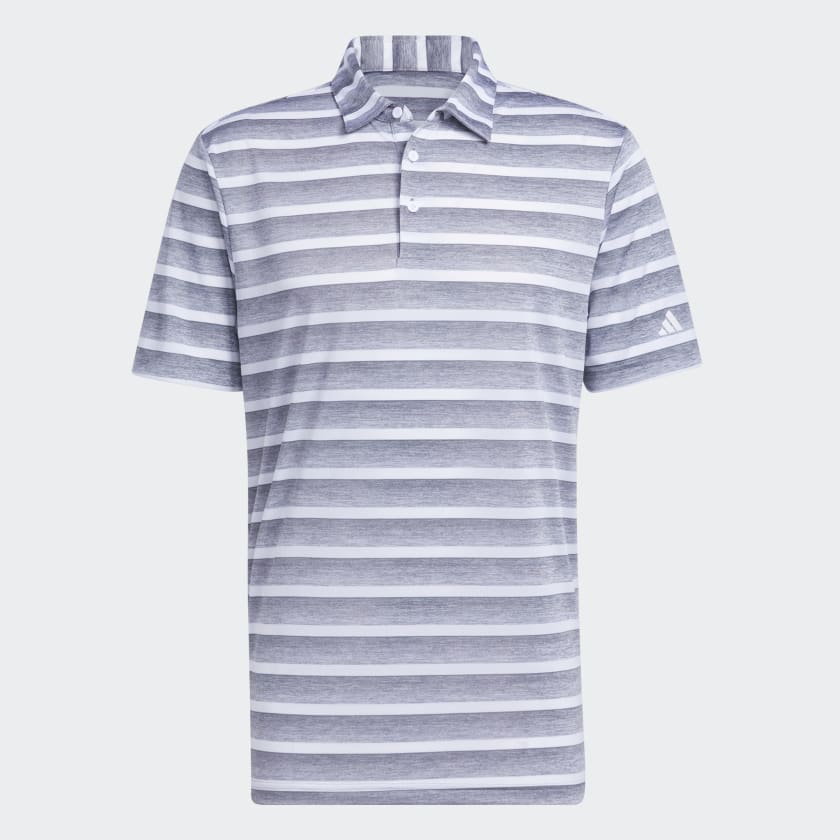 adidas Two Color Striped Polo Shirt Grey Free Shipping with adiClub adidas US