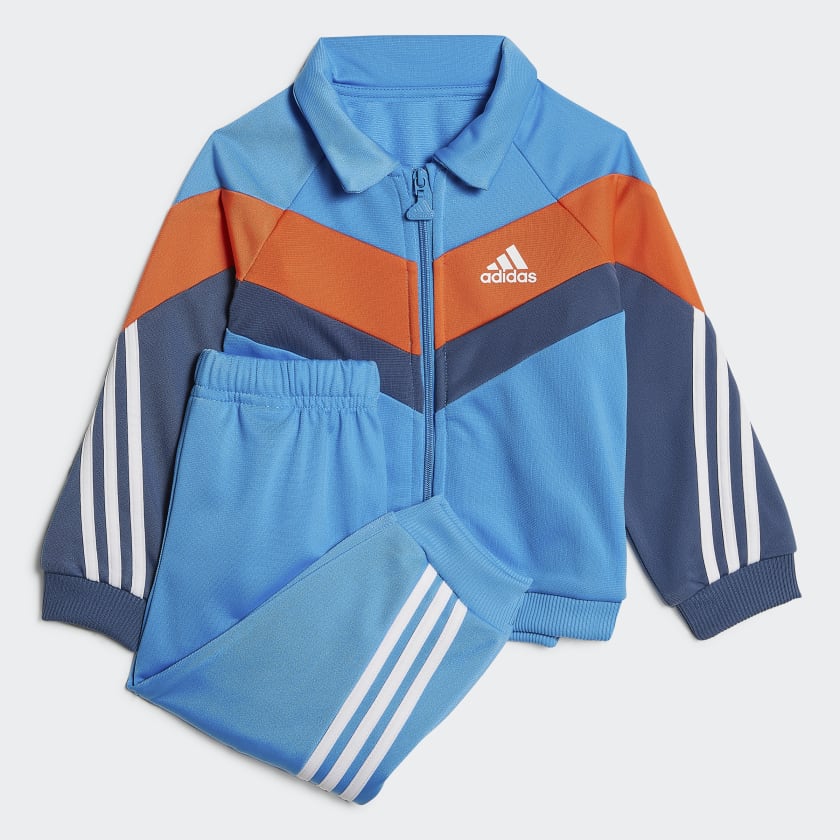 adidas Future Icons Shiny Track Suit Blue adidas New Zealand