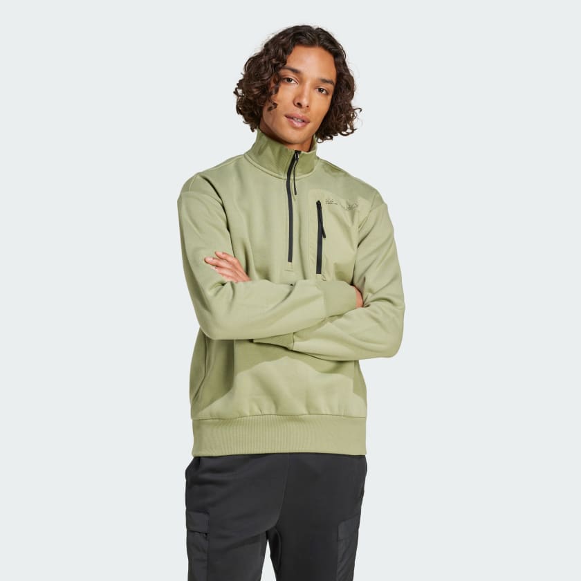 Adidas zip fleece sales