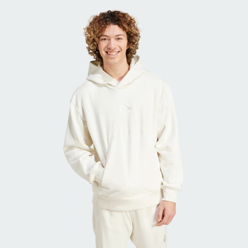 adidas ALL SZN Fleece Graphic Hoodie White adidas UK