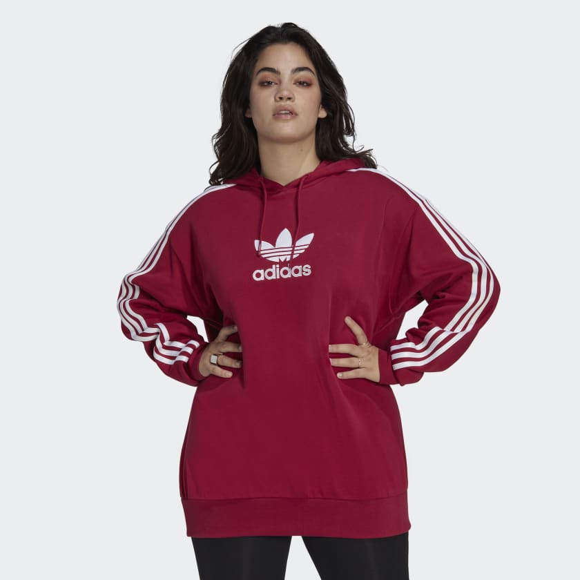 deksel Isolator Waarschijnlijk adidas adicolor Trefoil Hoodie (Plus Size) - Red | Women's Lifestyle |  adidas US