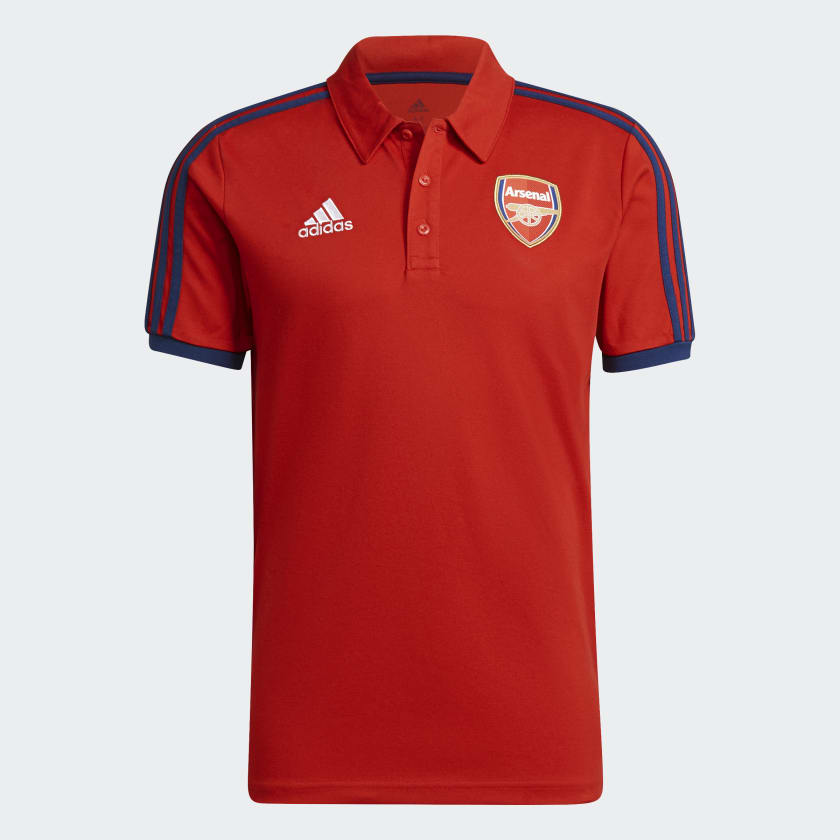 adidas Arsenal 3 Stripes Polo Shirt Red adidas Vietnam