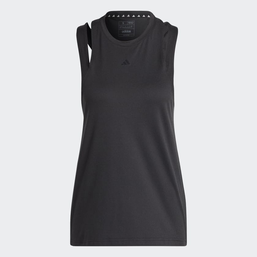 adidas AEROREADY Train Essentials 3 Bar Logo Tank Top Black adidas Singapore