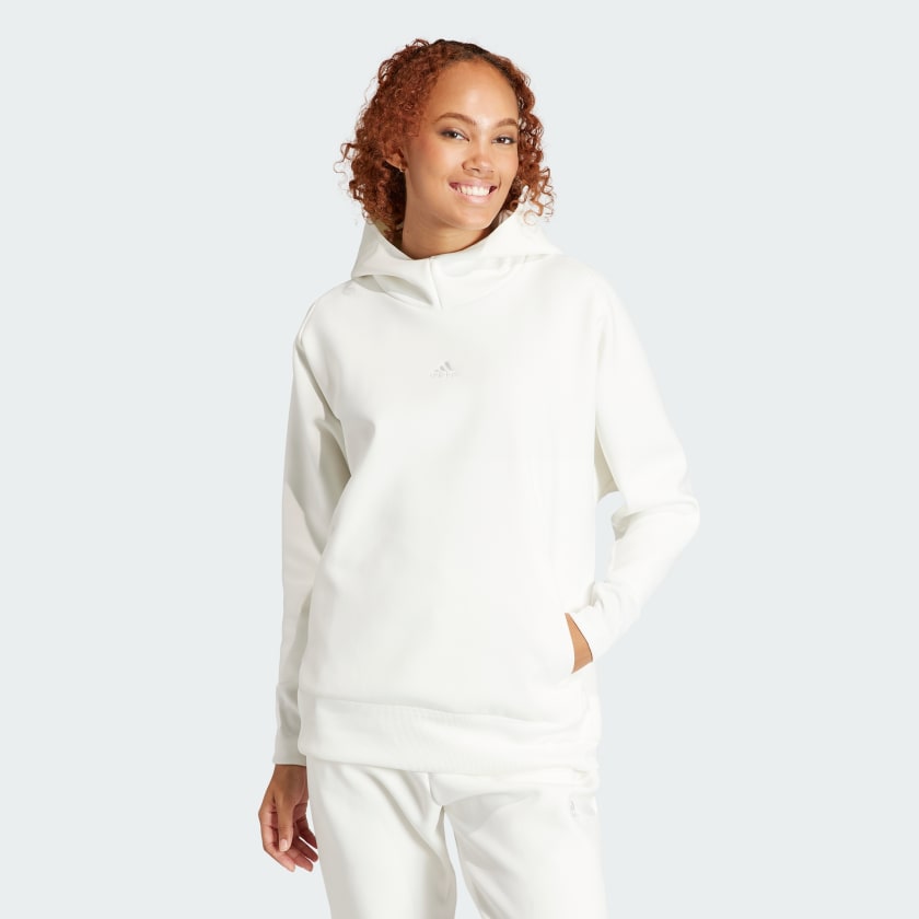 adidas Z.N.E. Made to be Remade Overhead Hoodie - White | Women's ...