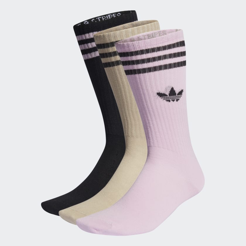 Alianza Gato de salto Mes adidas Solid Crew Socks 3 Pairs - Black | Unisex Lifestyle | adidas  Originals