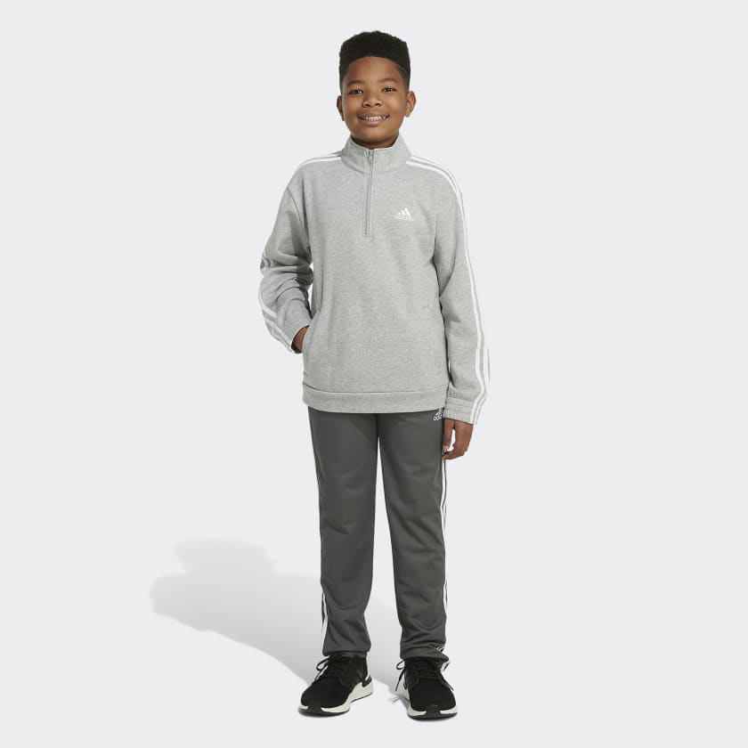 adidas HALF ZIP 3S PLOVR - Grey | Kids' Training | adidas US