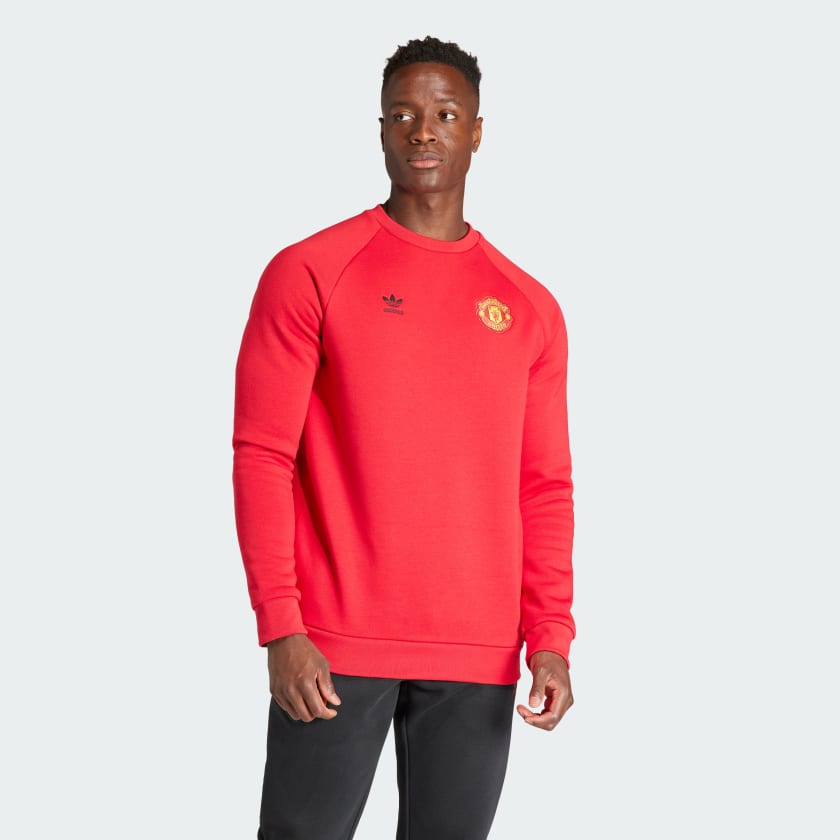 Adidas red sale trefoil sweatshirt