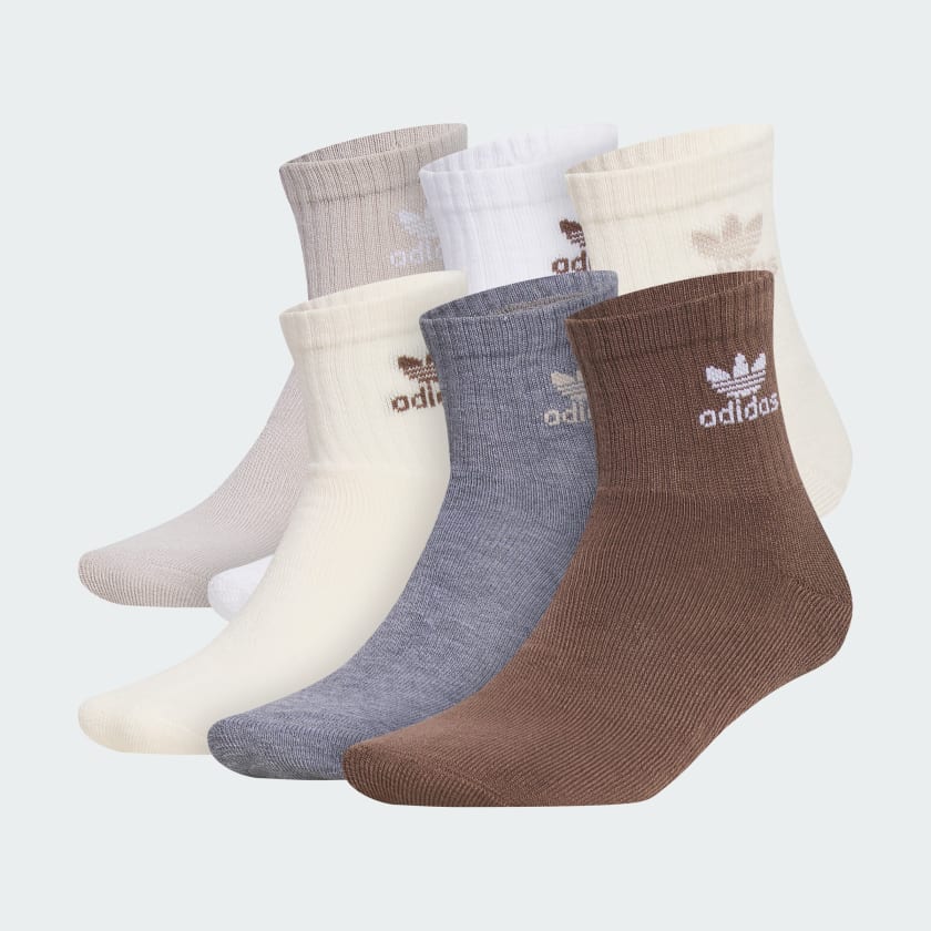 adidas Trefoil Quarter Socks 6 Pairs Beige Free Shipping with adiClub adidas Canada