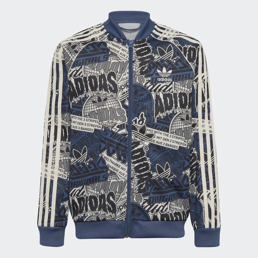 adidas Chamarra Deportiva SST Estampadamarr Blanco adidas Mexico