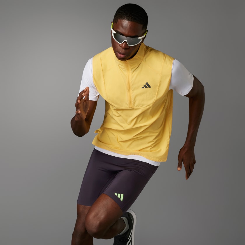 adidas Adizero Running Short Leggings - Purple, Men's Running