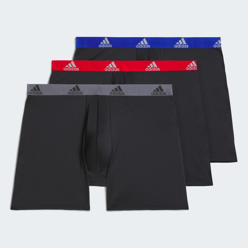 adidas Boxer Briefs Mens 2XL AeroReady Performance Cotton 3 Pair Pack Black