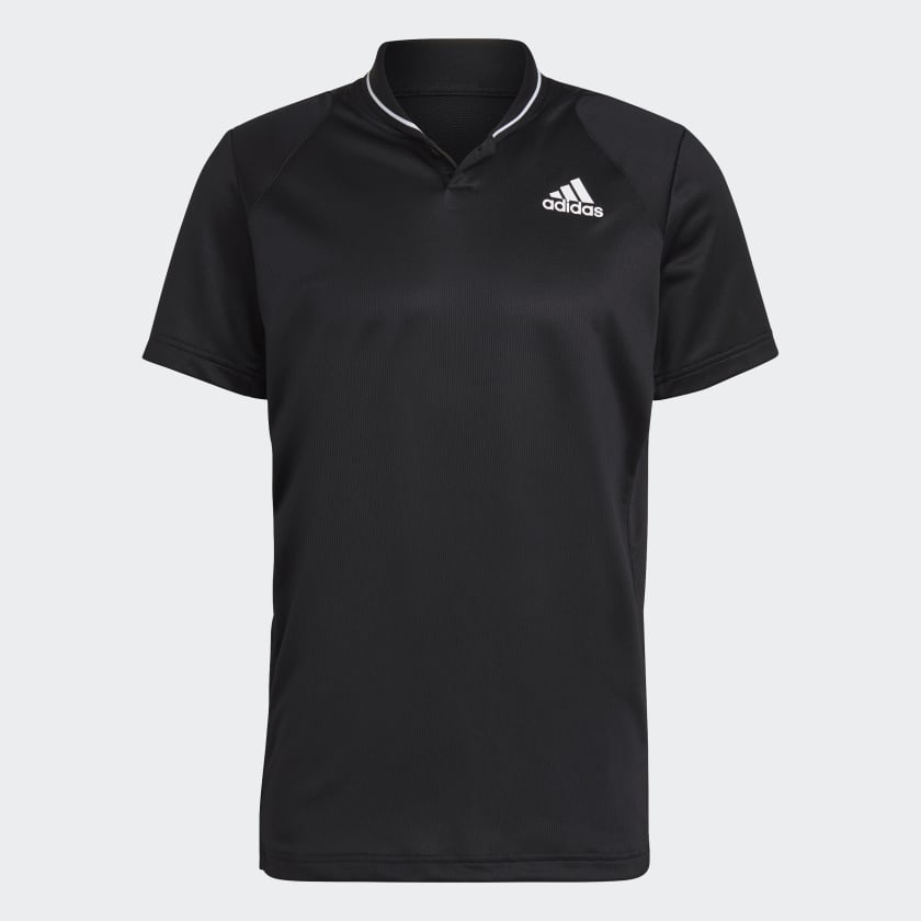 adidas Club Tennis Ribbed Polo Shirt - Black | adidas India