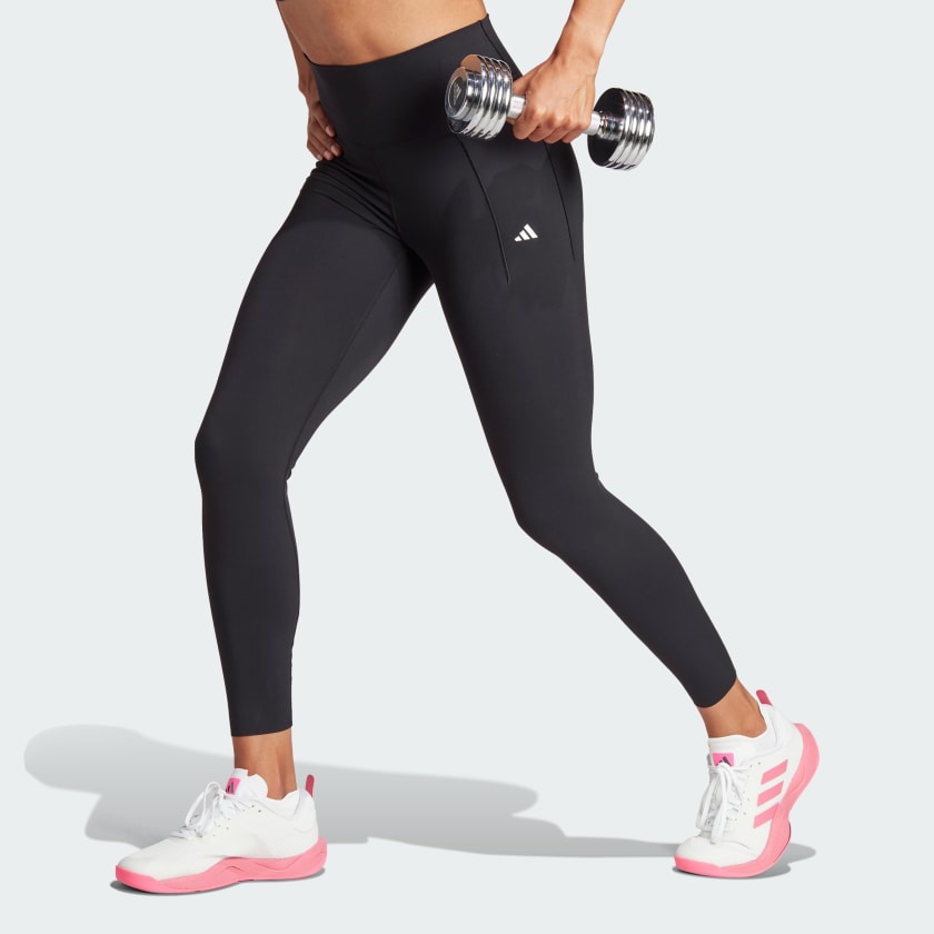 Adidas Women's Optime Flower Training 7/8 Leggings Magic Mauve Size XS 0720