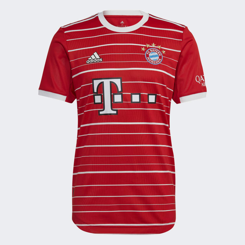adidas FC Bayern 22 23 Home Authentic Jersey Red Free Delivery adidas UK