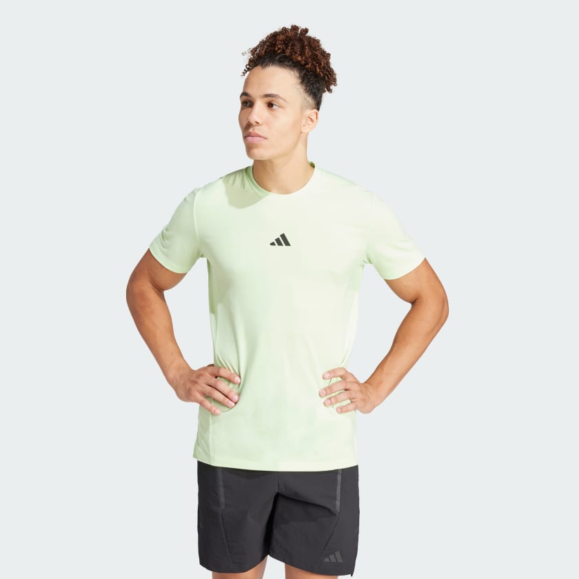 adidas Designed for Training Workout T Shirt Green adidas Ireland