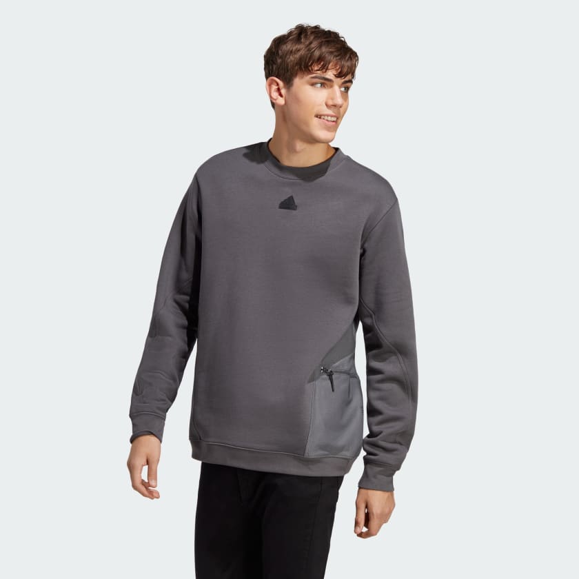 Adidas city sweatshirt 2024 in grey and black
