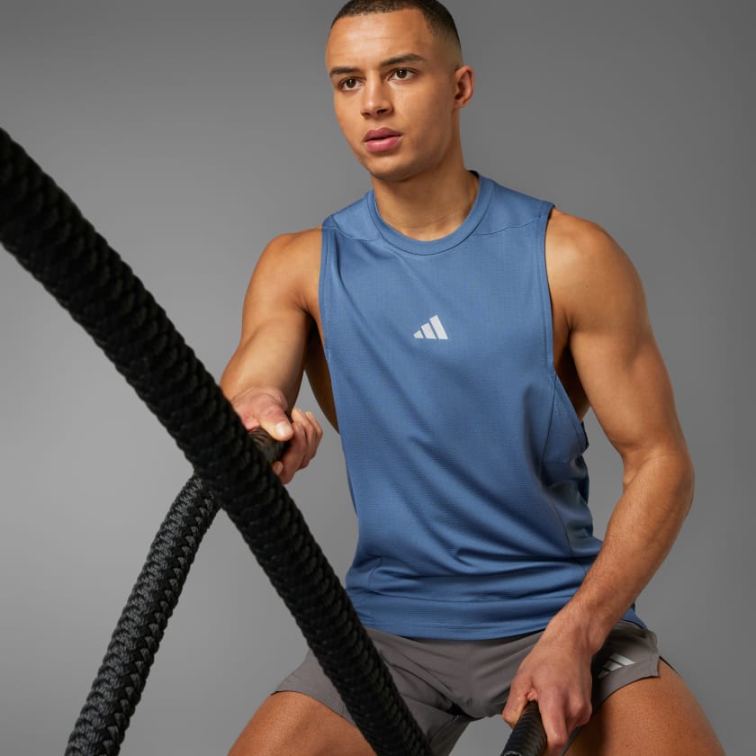 adidas Designed for Training Workout HEAT.RDY Tank Top - Blue | adidas  Canada