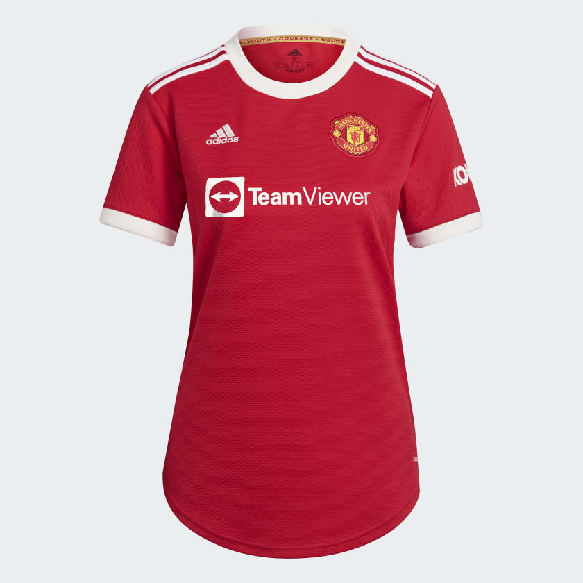 adidas Manchester United 21/22 Home Jersey - Red | Free