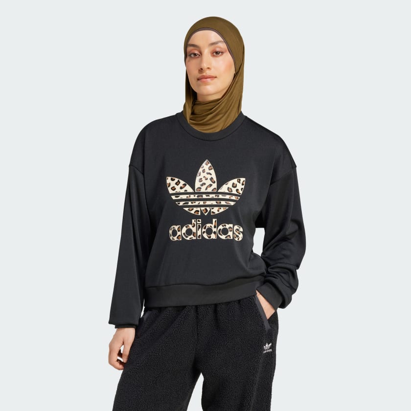 adidas Leopard Sweatshirt Black Free Shipping with adiClub adidas US