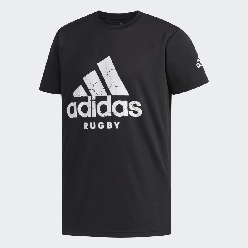 adidas Rugby Logo Tee Black adidas New Zealand