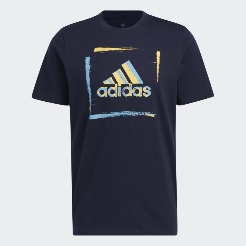 adidas Two Tone Stencil Short Sleeve Graphic Tee Blue Free Shipping with adiClub adidas Canada