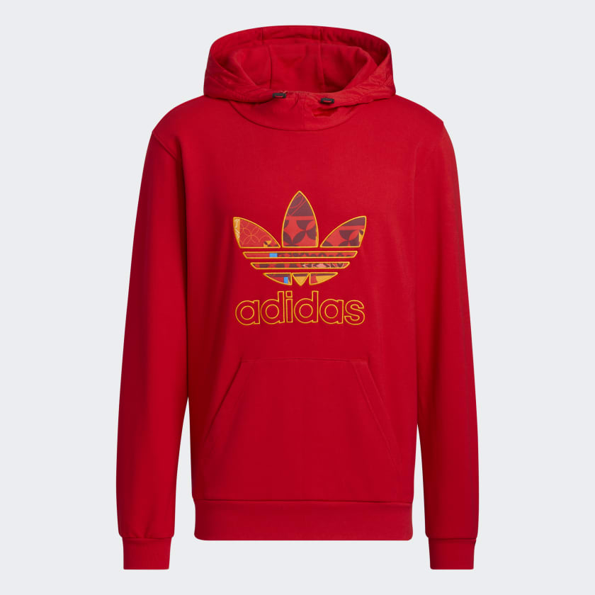 Adidas hoodie with gold sales logo
