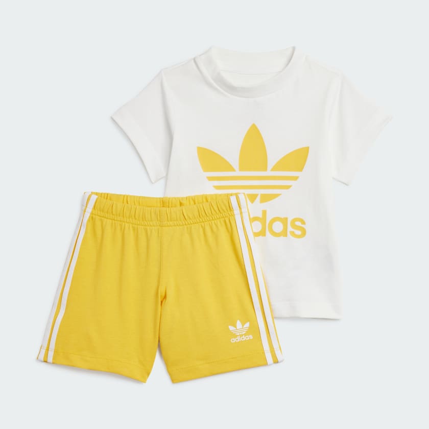 adidas Adicolor Trefoil Shorts Tee Set - Gold | Kids' Lifestyle | adidas US