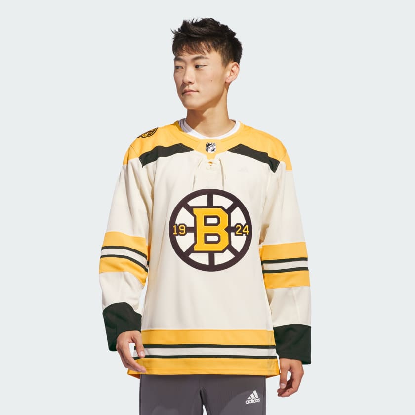 adidas Bruins Anniversary Third Jersey - Beige | Men's Hockey | adidas US