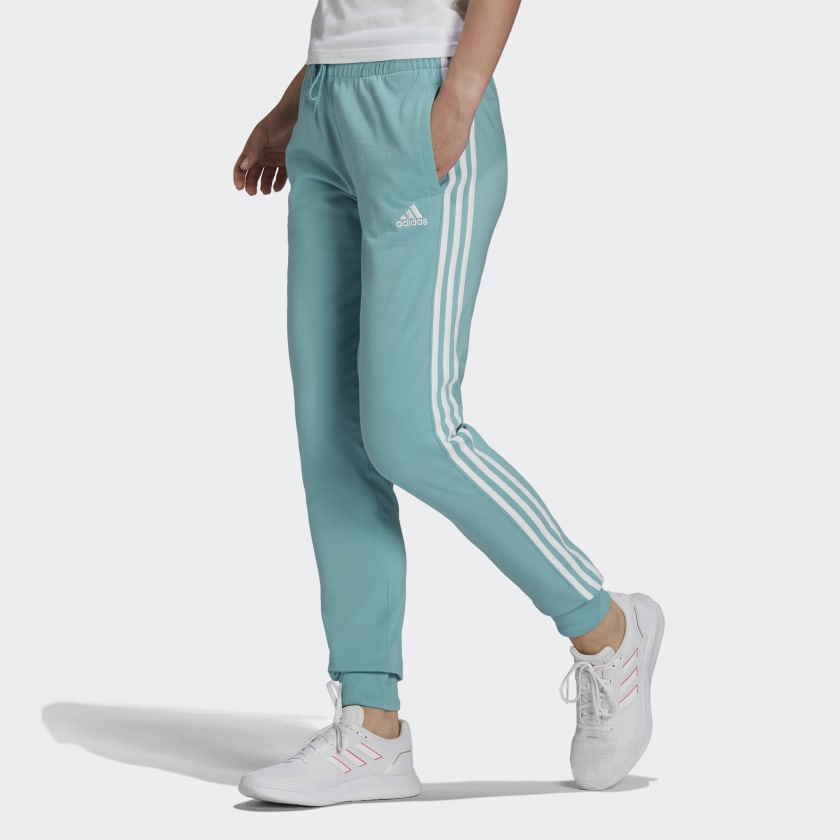 adidas Essentials 3-Stripes Pants - Turquoise | women training | adidas US