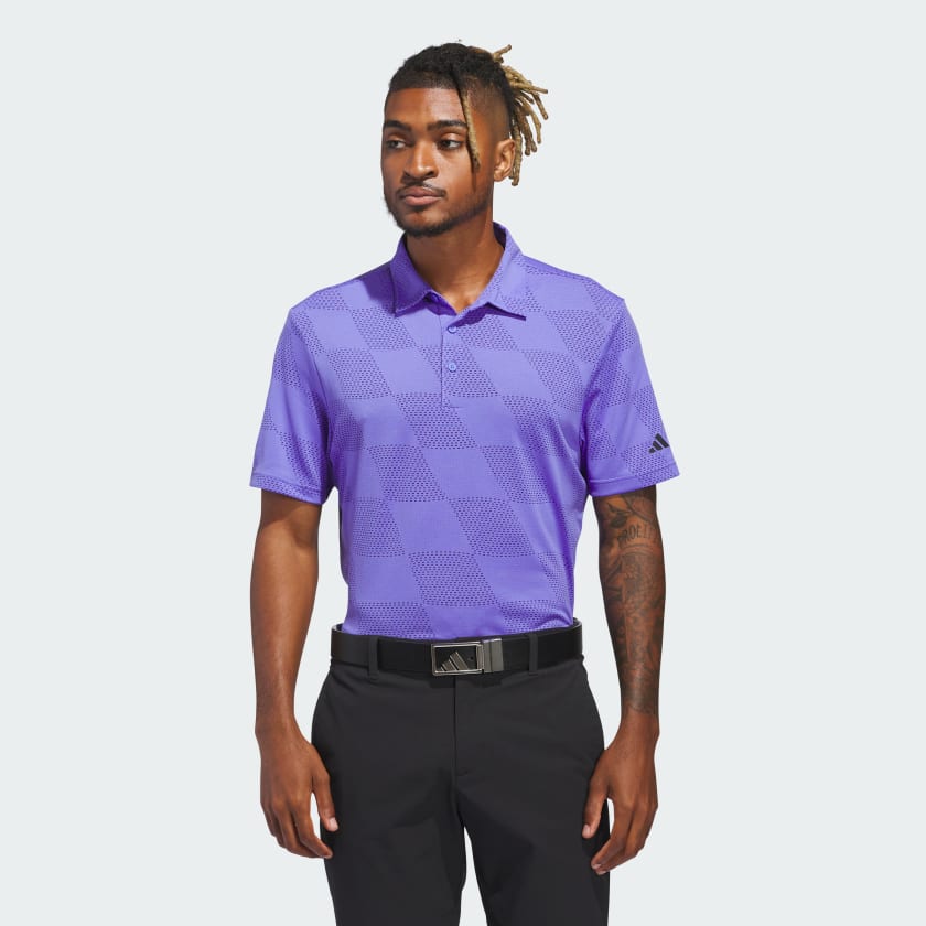 adidas Ultimate365 Textured Polo Shirt Blue Free Shipping with adiClub adidas US