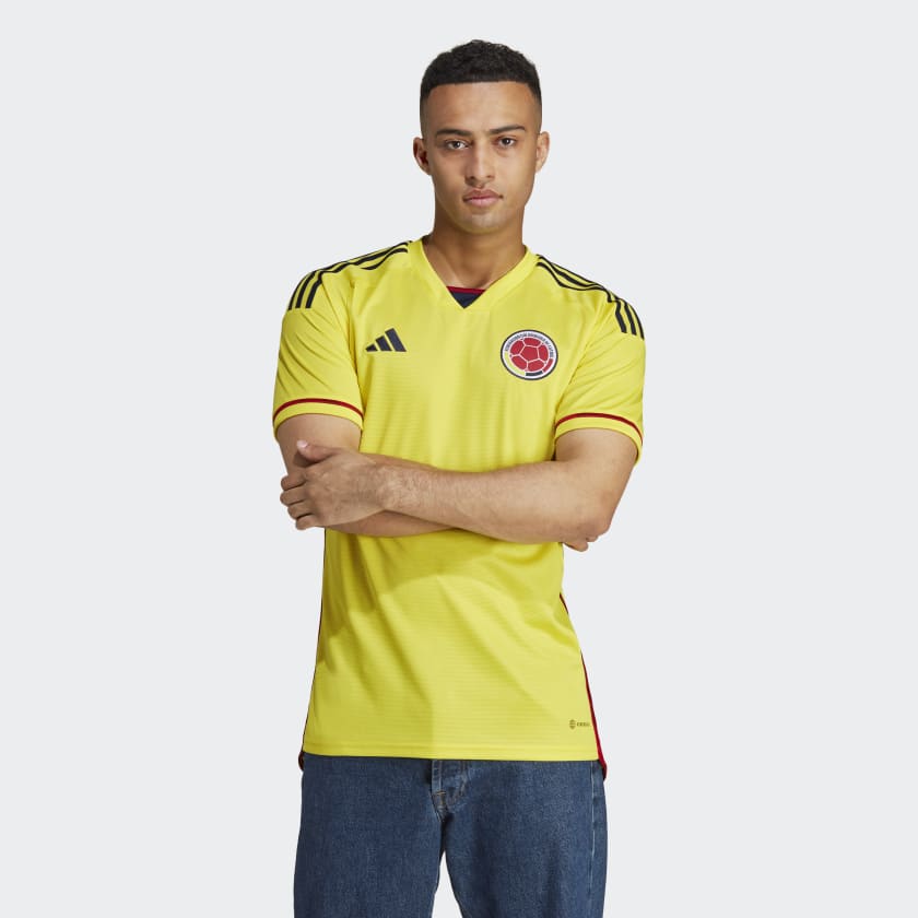 adidas Colombia 22 Jersey - Yellow Men soccer adidas US