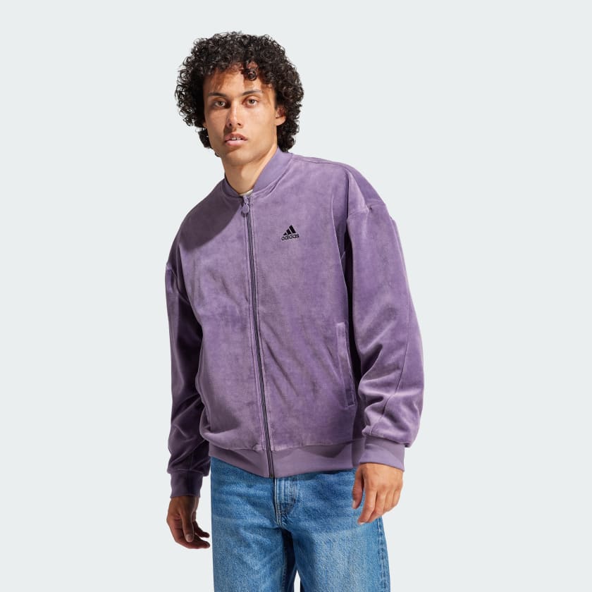 adidas Embossed Reversible Jacket - Purple, Men's Lifestyle