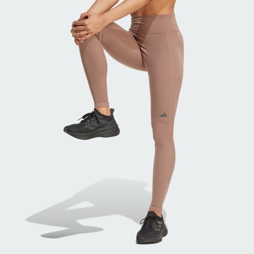 adidas Own the Run Full-Length Leggings - Brown | Free