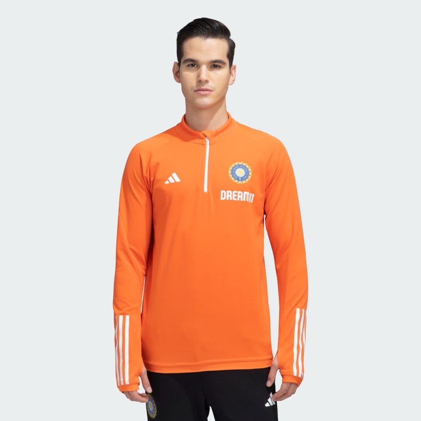 adidas INDIA CRICKET TRAINING TRACK TOP Orange adidas India