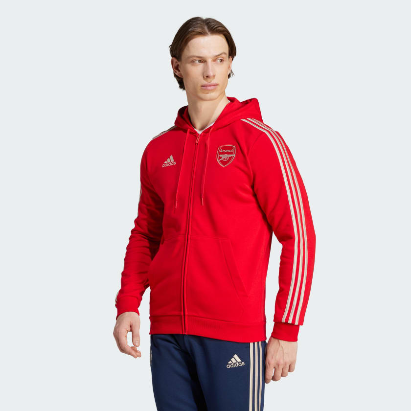 adidas Arsenal DNA Full-Zip Hoodie - Red | Men's Soccer | adidas US