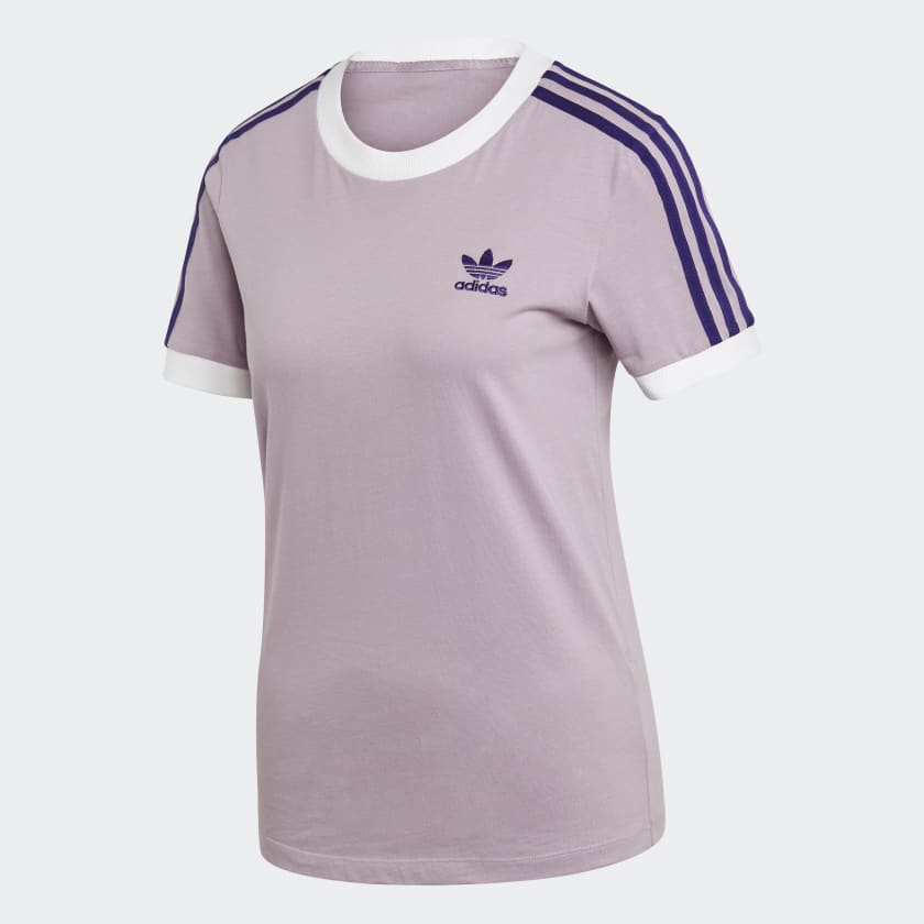 adidas 3 Stripes Tee Purple adidas Australia