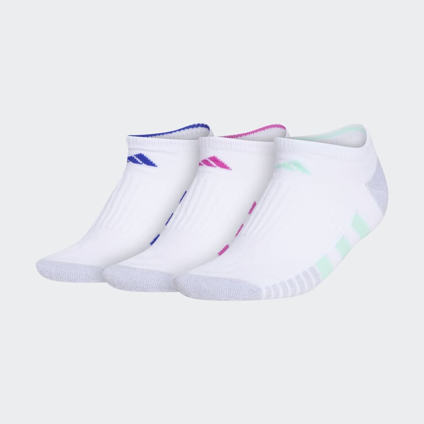 adidas Cushioned 3 No-Show Socks 3 Pairs - White | adidas Canada
