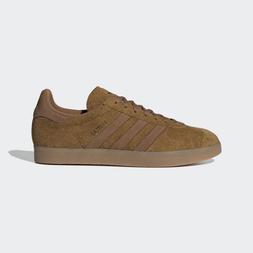 adidas gazelle brown suede trainers