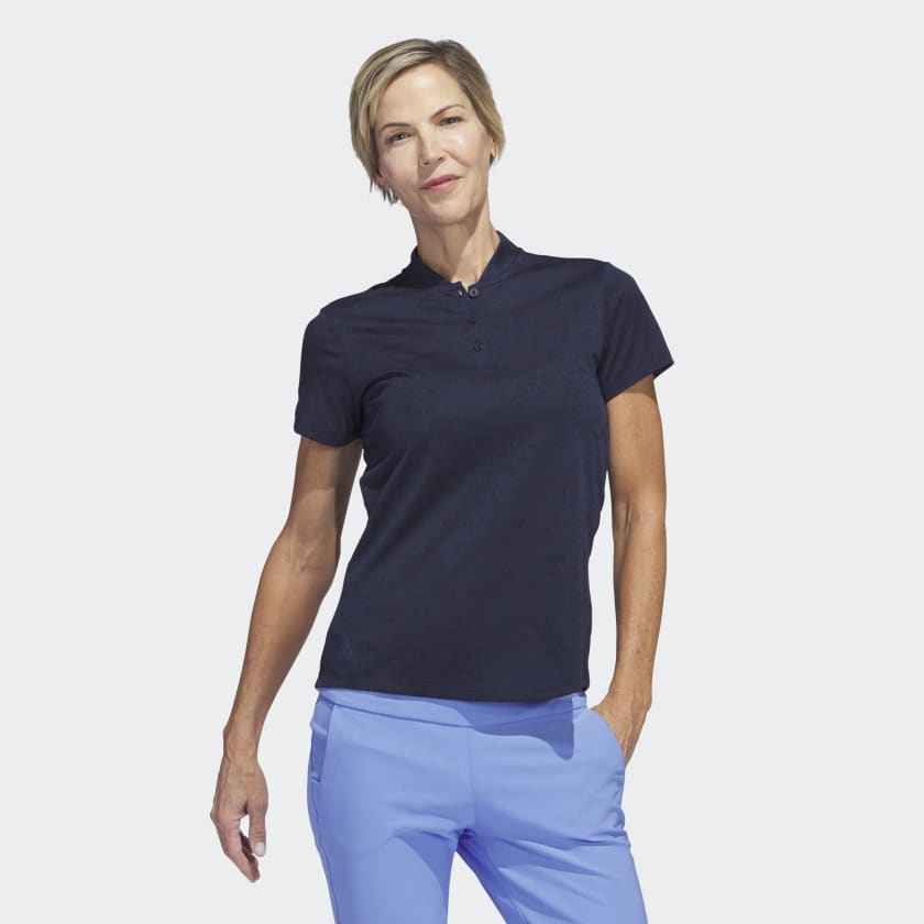 adidas Jacquard Golf Polo Shirt - Blue | adidas UK