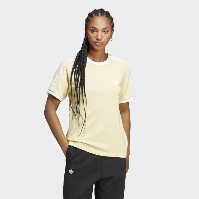 Tee | adidas adidas 3-Stripes | Lifestyle Yellow Classics Adicolor US Women\'s -