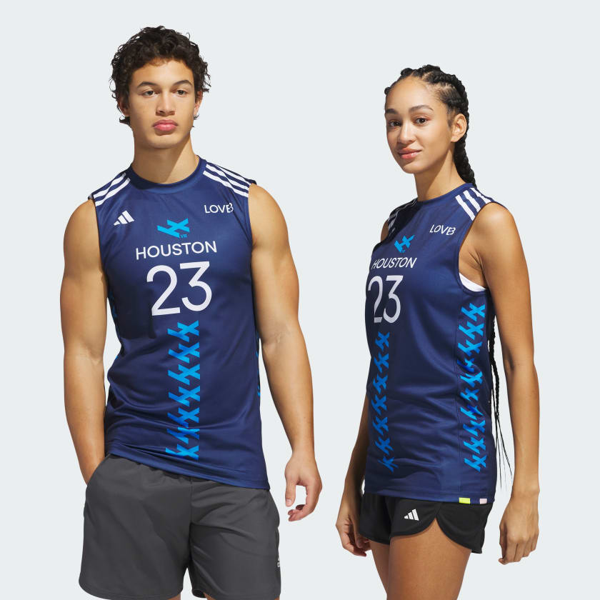 adidas x LOVB Thompson Sleeveless Jersey - Blue | Free