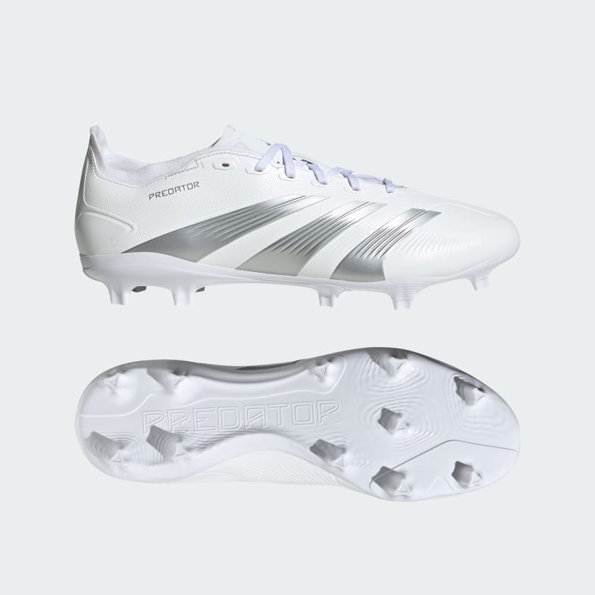 adidas Predator 24 League Low Firm Ground Cleats - White | Unisex ...