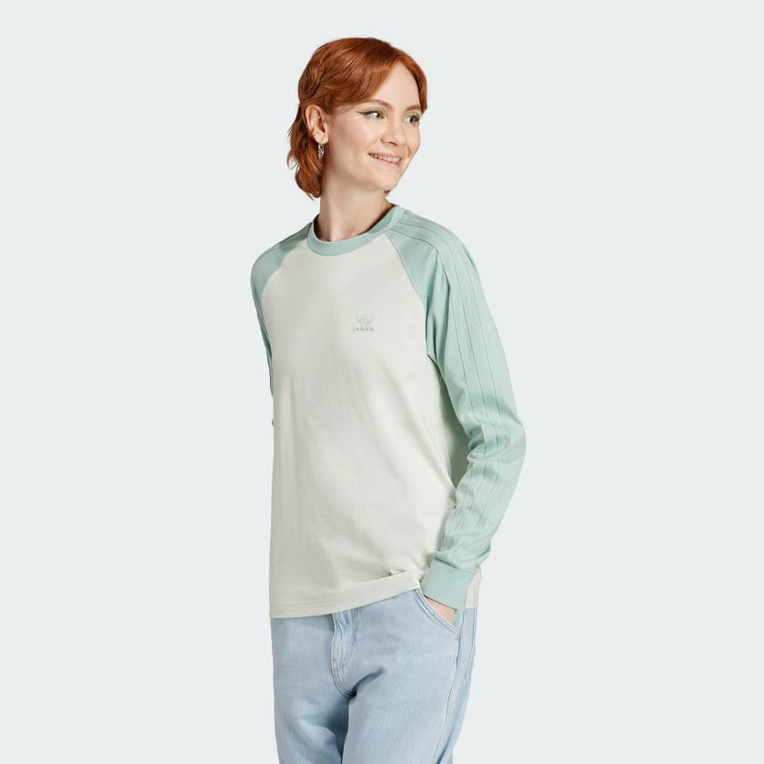 Green adidas clearance long sleeve top
