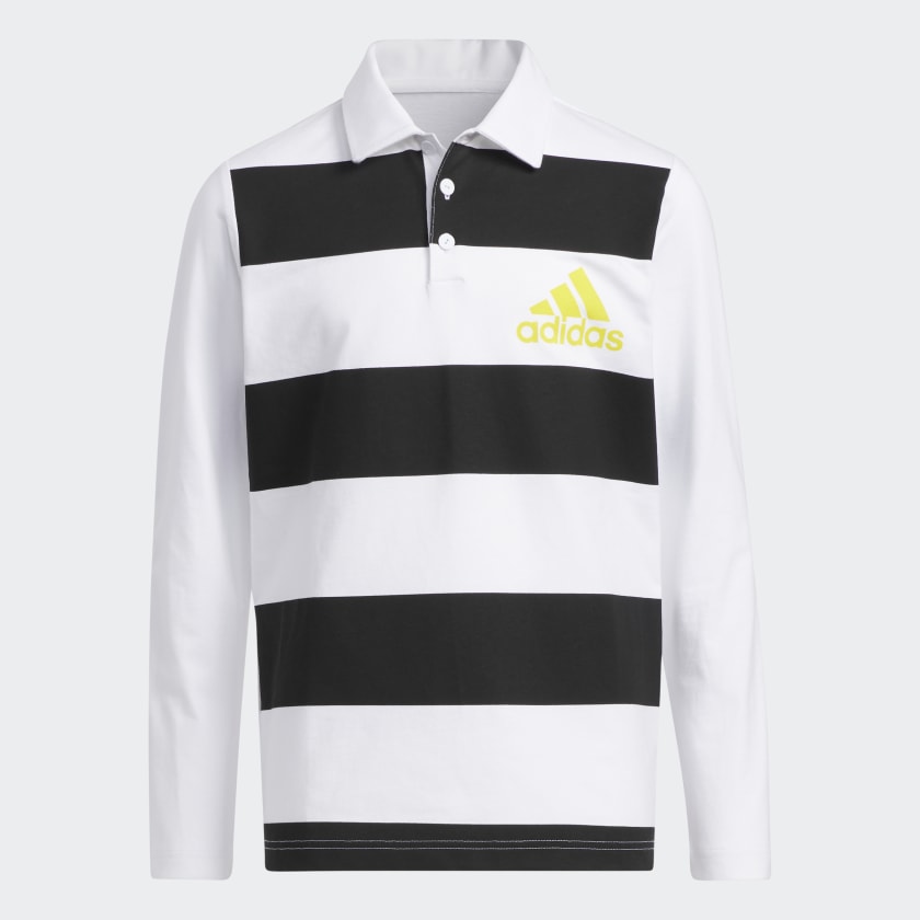 Long Sleeve Golf Polo Shirt - White