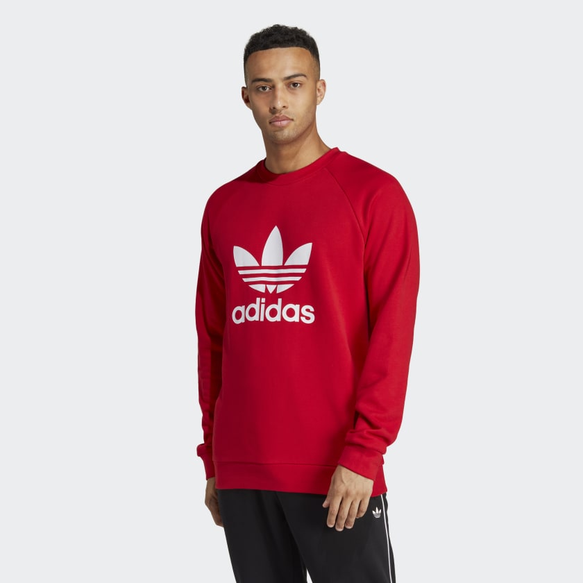 Adicolor Classics Crewneck Lifestyle adidas Trefoil Sweatshirt | US - | Red adidas Men\'s