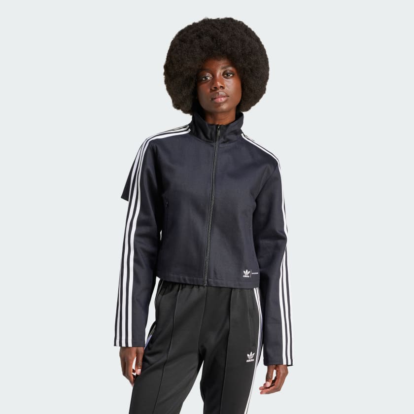 adidas Originals x KSENIASCHNAIDER Reprocessed Track Top Black adidas New Zealand