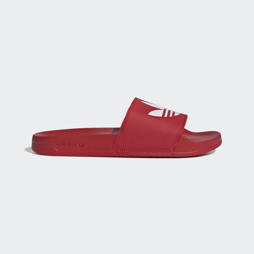 Men's Red & White adilette Lite Slides adidas US