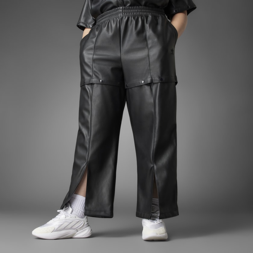 adidas Always Original Faux Leather Pants (Plus Size) - Black