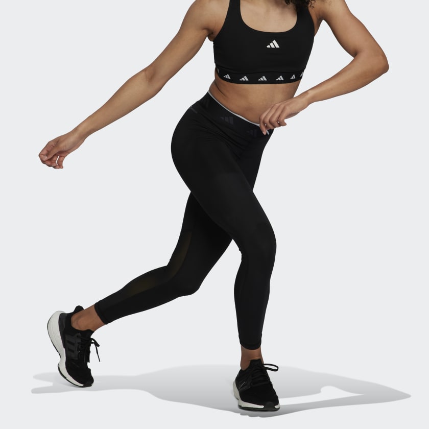 adidas Techfit V-Shaped Elastic 7/8 Leggings - Black | adidas Singapore